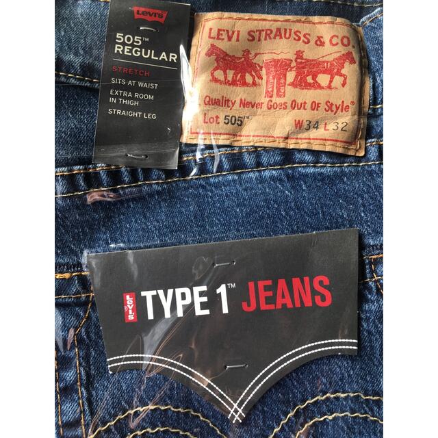 約30cm股下【Levi's／リーバイス】TYPE 1 JEANS 505ストレート W34