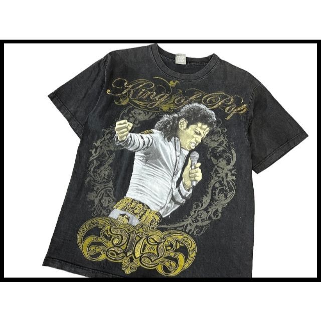 00s マイケルジャクソン KING OF POP 大判プリント Tシャツ