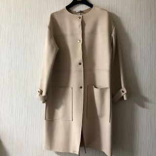 ZARA BASIC ザラベーシック ノーカラー フェイクスエードコート USA S
