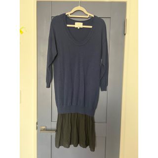 スリーワンフィリップリム(3.1 Phillip Lim)の3.1PhilipLim☆フィリップリム　チュール付きニットワンピース(ひざ丈ワンピース)