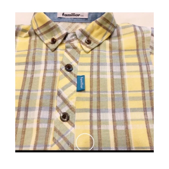 familiar(ファミリア)のファミリア  チェック　半袖シャツ　100 キッズ/ベビー/マタニティのキッズ服男の子用(90cm~)(ブラウス)の商品写真