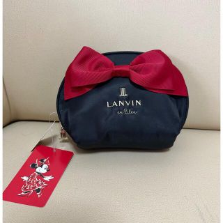 ディズニー(Disney)のLANVIN ランバン オン ブルー　ディズニー　コラボ　ポーチ　ミニー(キャラクターグッズ)