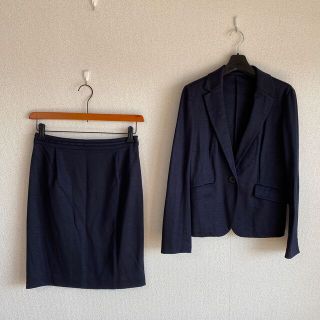 ユナイテッドアローズ(UNITED ARROWS)のユナイテッドアローズ 麻75％ 夏 ストレッチ スーツ 38 W68 濃紺DMW(スーツ)