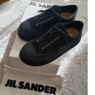 ジルサンダー(Jil Sander)のJIL SANDER　プラットフォームスニーカー　BLACK 38(スニーカー)