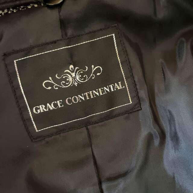 GRACE CONTINENTAL(グレースコンチネンタル)のグレースコンチネンタル フォックスファー　ツイードジャケット サイズ36 レディースのジャケット/アウター(毛皮/ファーコート)の商品写真