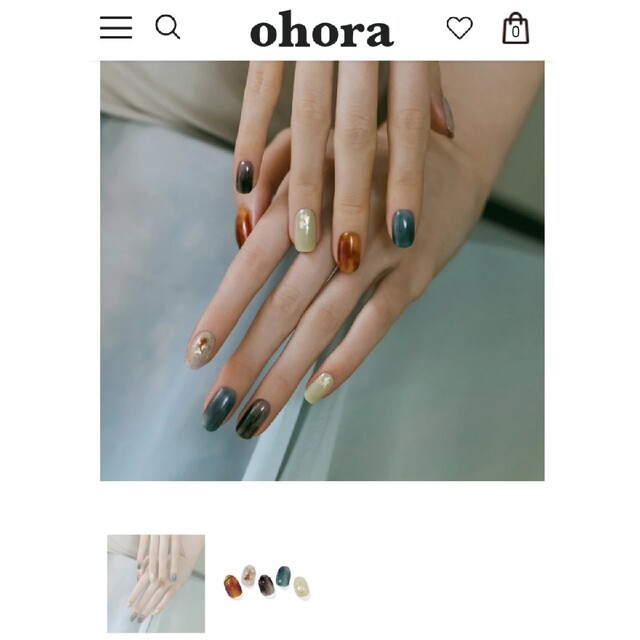 Ohora　ジェルネイル　ネイルシール　セミキュア コスメ/美容のネイル(つけ爪/ネイルチップ)の商品写真