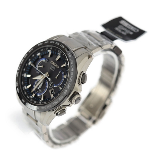 SEIKO セイコー  アストロン 腕時計 8X53-0AS0-2/SBXB101 チタン  セラミックベゼル シルバー ブラック文字盤  GPS 電波 ソーラー 【本物保証】