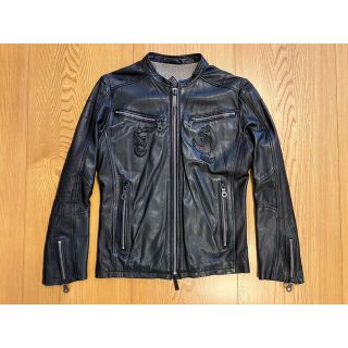 DIESEL ディーゼル 羊革 革ジャン シングルライダース ラムレザーの
