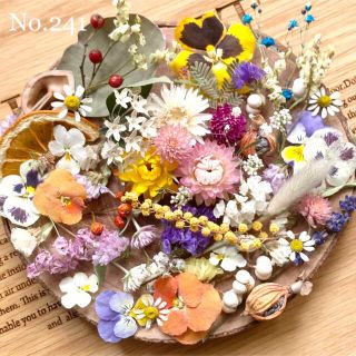 No.241❇︎ドライフラワー花材セット❇︎カラフルバラエティー❇︎M(ドライフラワー)