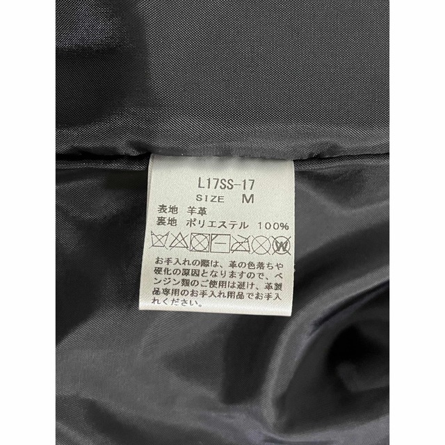 極上品 【LIDNM リドム】ラムレザーシングルライダースジャケット