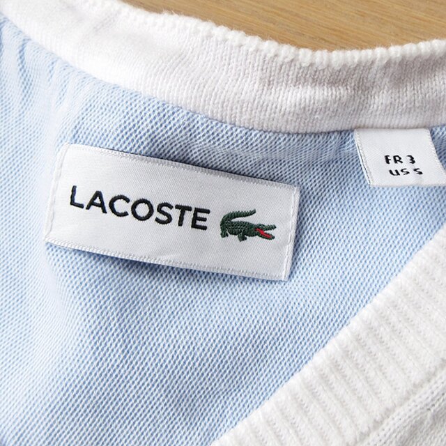 LACOSTE(ラコステ)の美品 fr3 usS ラコステ メンズ 長袖ニット ホワイト メンズのトップス(ニット/セーター)の商品写真