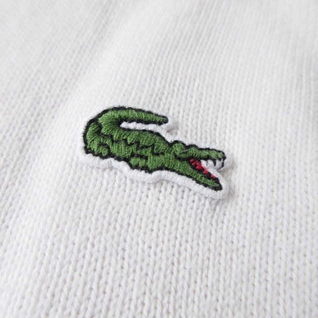 LACOSTE(ラコステ)の美品 fr3 usS ラコステ メンズ 長袖ニット ホワイト メンズのトップス(ニット/セーター)の商品写真