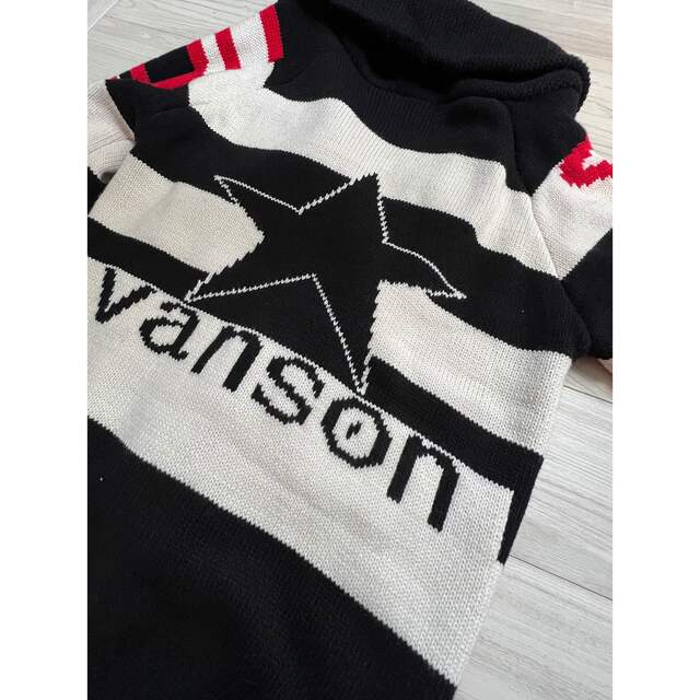 VANSON(バンソン)のVANSON バンソン　スター刺繍プルジップオーバー　カーディガン　美品 メンズのトップス(カーディガン)の商品写真