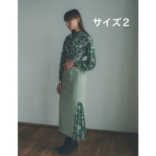 クラネ(CLANE)の【値下げ】CLANE SCOOP LINE SLIT SKIRT MINT (ロングスカート)