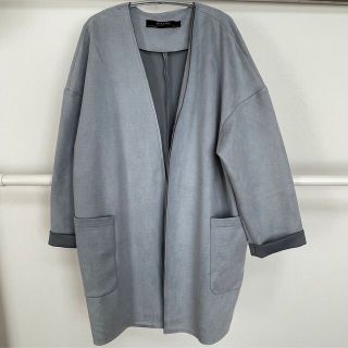 ザラ(ZARA)のZARA  スエードコート(ノーカラージャケット)