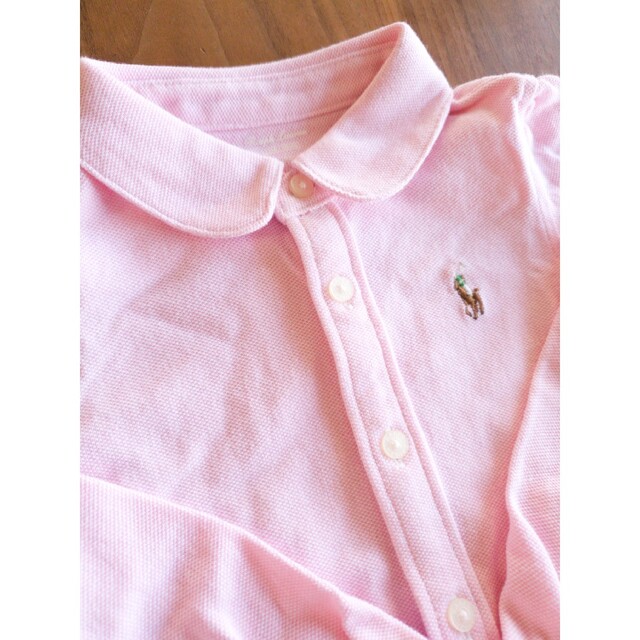 POLO RALPH LAUREN(ポロラルフローレン)の【Ralph Lauren】ラルフローレン　ニットメッシュ　ロングスリーブシャツ キッズ/ベビー/マタニティのベビー服(~85cm)(シャツ/カットソー)の商品写真