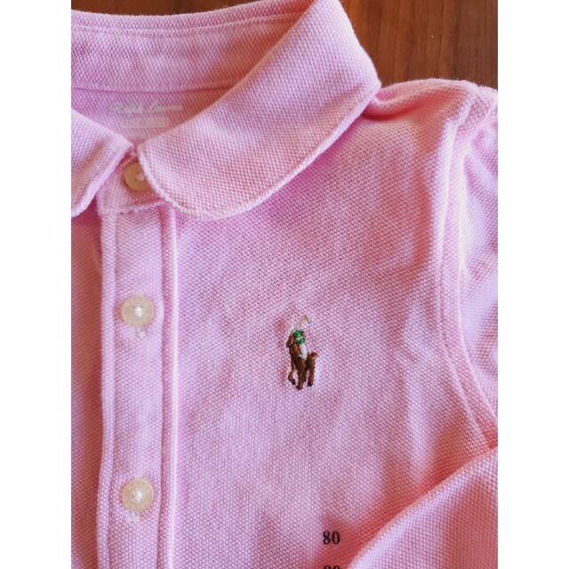 POLO RALPH LAUREN(ポロラルフローレン)の【Ralph Lauren】ラルフローレン　ニットメッシュ　ロングスリーブシャツ キッズ/ベビー/マタニティのベビー服(~85cm)(シャツ/カットソー)の商品写真