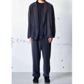 COMOLI 21AW シルクネルシャツ FADE NAVY 4