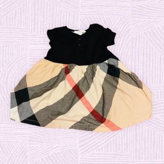 バーバリー(BURBERRY)のバーバリー　半袖　ワンピース　80(ワンピース)