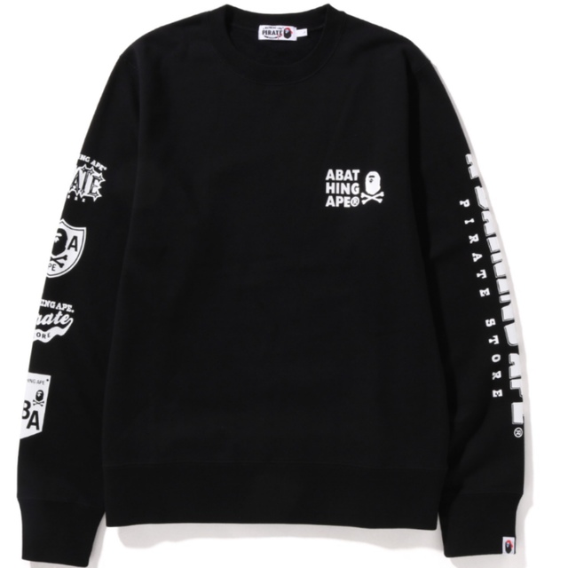 COLOR APE CROSSBONE ONE POINT CREWNECK M