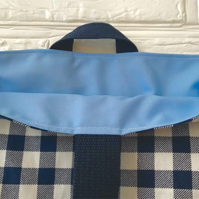 超格安価格 ドットギンガムチェック 上履き袋 シューズケース handmade