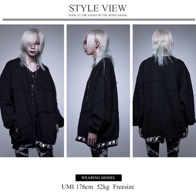 CIVARIZE(シヴァーライズ)のシヴァーライズ ヘビーウェイト切り替えデザインプルオーバースウェット メンズのトップス(スウェット)の商品写真