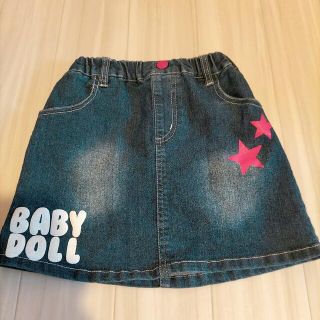 ベビードール(BABYDOLL)の美品　ベビードール　デニムスカート　120 女の子　BABY DOLL(スカート)