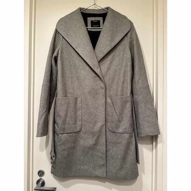 bershka ロングコート ウィメンズ グレー ベルシュカ - ジャケット