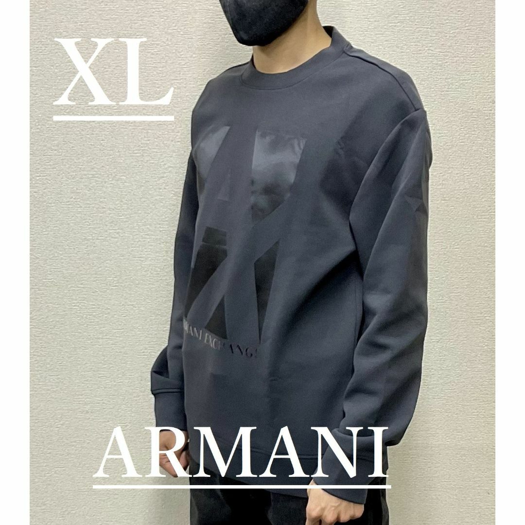 AX ロゴ トレーナー 11B22 XL 新品 アルマーニ 6LZMHB-
