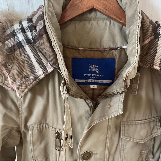BURBERRY BLUE LABEL - バーバリーブルーレーベルモッズコート40の通販