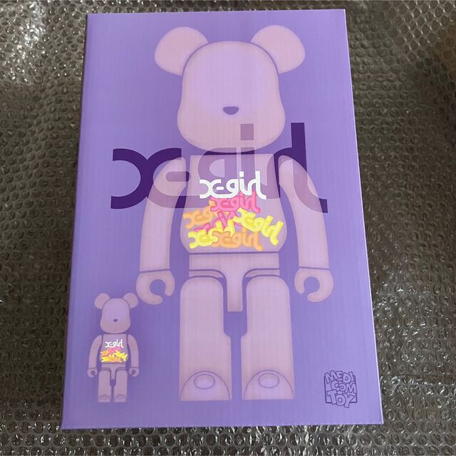 BE@RBRICK X-girl CLEAR PURPLE 100% 400% - その他
