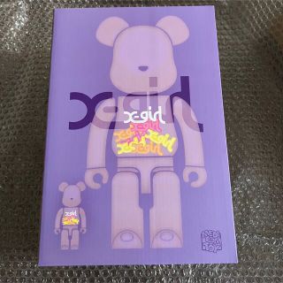 ベアブリック(BE@RBRICK)のBE@RBRICK X-girl CLEAR PURPLE 100% 400%(その他)