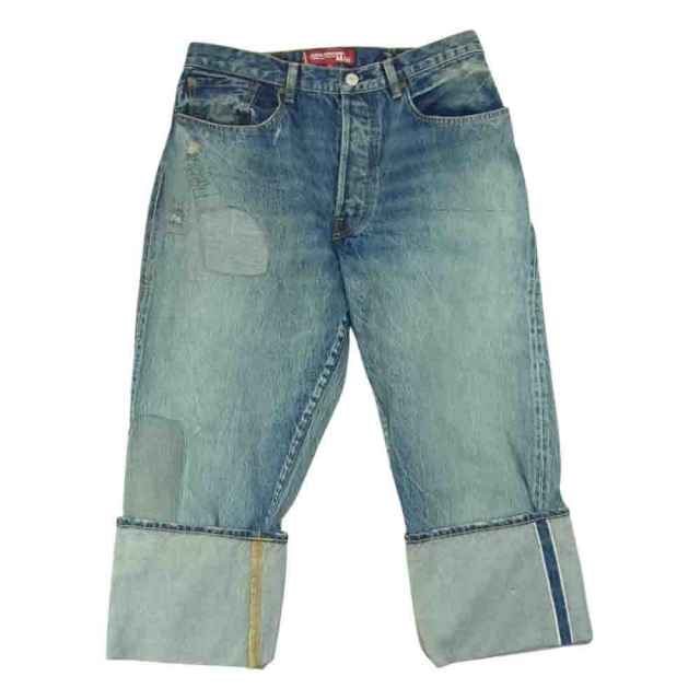 JUNYA WATANABE COMME des GARCONS MAN ジュンヤワタナベコムデギャルソンマン × LEVIS リーバイス WE-P205 AD2019 綿デニム 製品加工 1976年モデル カスタマイズ デニムパンツ インディゴブルー系 S