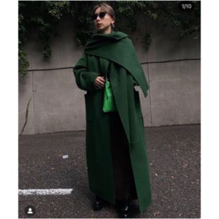 アメリヴィンテージ(Ameri VINTAGE)のSTAND COLLAR SCARF COAT(ロングコート)