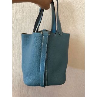 エルメス(Hermes)のHERMES ピコタン MM ブルージーン(ハンドバッグ)