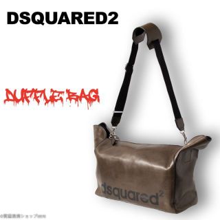 ディースクエアード(DSQUARED2)の【Cool!】ディースクエアード：ロゴ入りレザーダッフルバッグ／ドラムバッグ(ドラムバッグ)