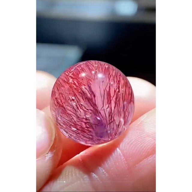 ⭐︎【高級】フラワー パープルルチル スーパーセブン 丸玉 16mm
