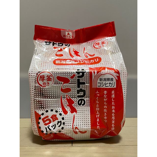 サトウのごはん】5食パック 新潟県産コシヒカリの通販 by LISBF_Select|ラクマ