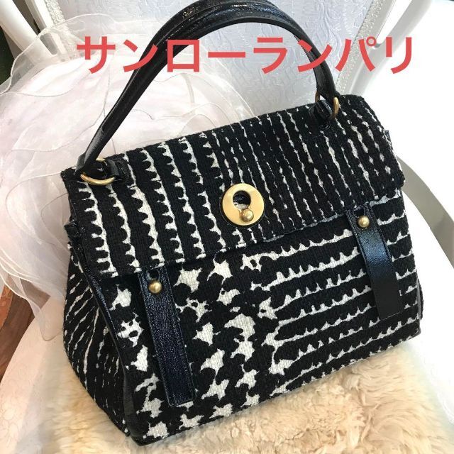 ★未使用品★レア★サンローランパリ　ミューズトゥ　ハンドバッグ　千鳥格子