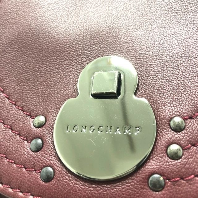 LONGCHAMP(ロンシャン)のロンシャン Longchamp バックパック 肩掛け リュックサック レザー レッド 美品 レディースのバッグ(リュック/バックパック)の商品写真