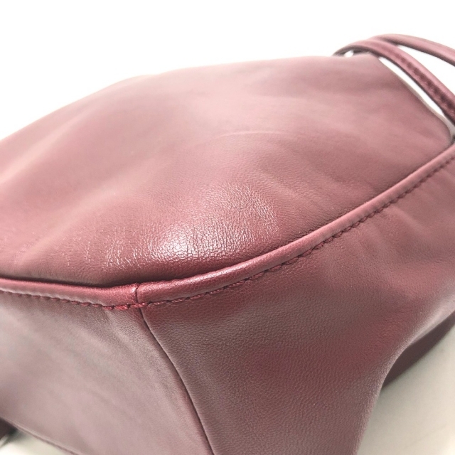 LONGCHAMP(ロンシャン)のロンシャン Longchamp バックパック 肩掛け リュックサック レザー レッド 美品 レディースのバッグ(リュック/バックパック)の商品写真