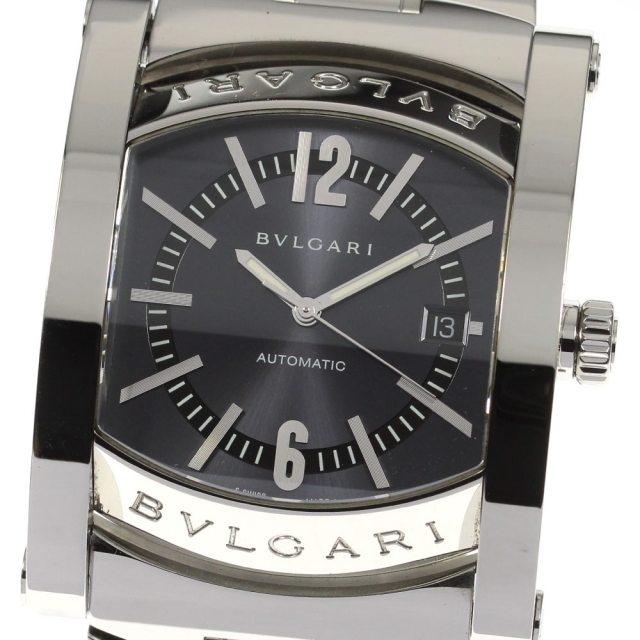 数量限定セール - BVLGARI ☆美品【BVLGARI】ブルガリ メンズ_714445 自動巻き AA48S デイト アショーマ 腕時計(アナログ)