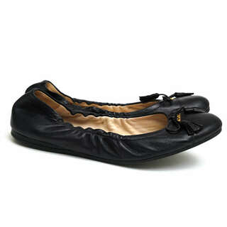 プラダ(PRADA)のプラダ／PRADA パンプス シューズ 靴 レディース 女性 女性用レザー 革 本革 ブラック 黒  フラットパンプス(ハイヒール/パンプス)