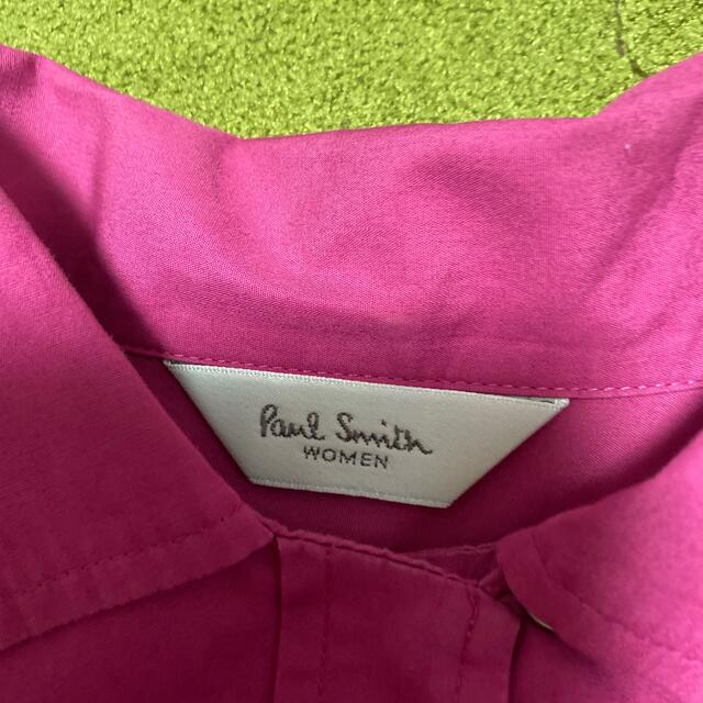 Paul Smith ポールスミス★長袖ブラウス スタンドカラー ピンク