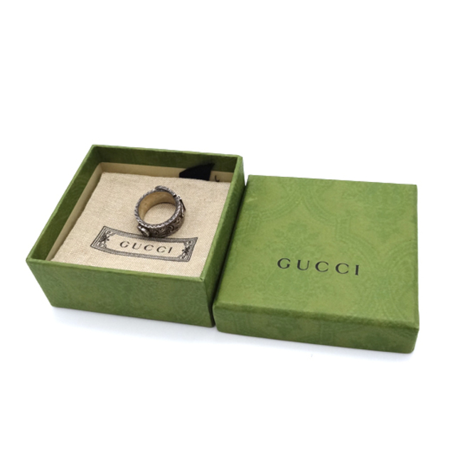 Gucci(グッチ)のグッチ ガーデン アラベスク ベルト モチーフ リング シルバー925 SV925 #19 レディースのアクセサリー(リング(指輪))の商品写真