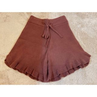 マジェスティックレゴン(MAJESTIC LEGON)のマジェスティックレゴン ニットショートパンツ ブラウン(ショートパンツ)