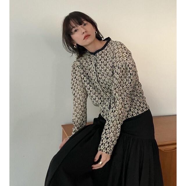 CLANE クラネ 3D flower lace cardigan - カーディガン