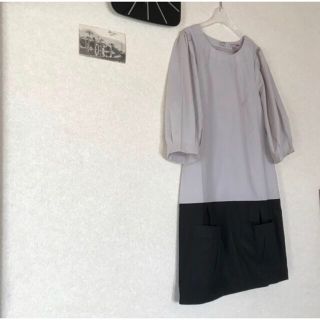 エイチアンドエム(H&M)の【H&M】未使用！バイカラーワンピース(ミニワンピース)