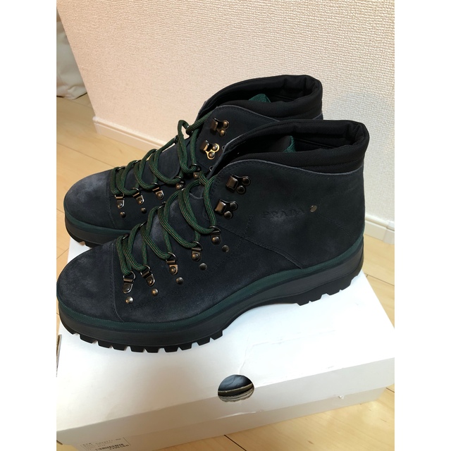 新品 プラダPRADA マウンテンブーツ トレッキングブーツ スウェード 12