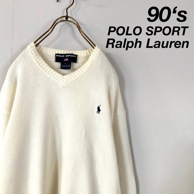 希少 90's POLO SPORT Ralph Lauren ローゲージニット 国内外の人気